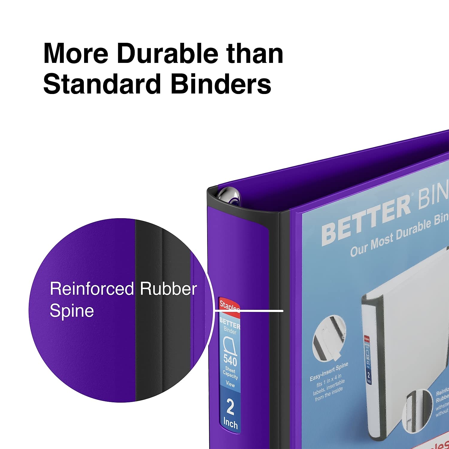 3 Inch Binders 3 Ring Heavy Duty Staples 976043 Heavy-Duty 3-Inch D 3 ...
