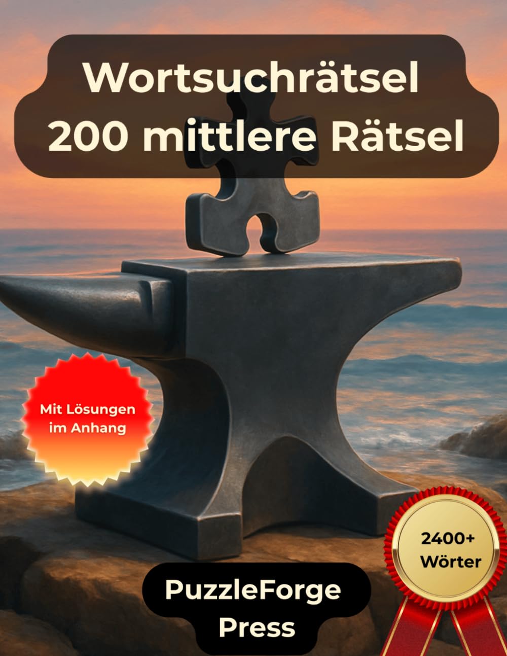 Wortsuchrätsel - 200 mittlere Rätsel: Großdruck für Erwachsene und Senioren | Über 2400 Wörter | 2 Rätsel pro Seite | Mit Lösungen im Buch | ... für Konzentration & Gehirntraining)