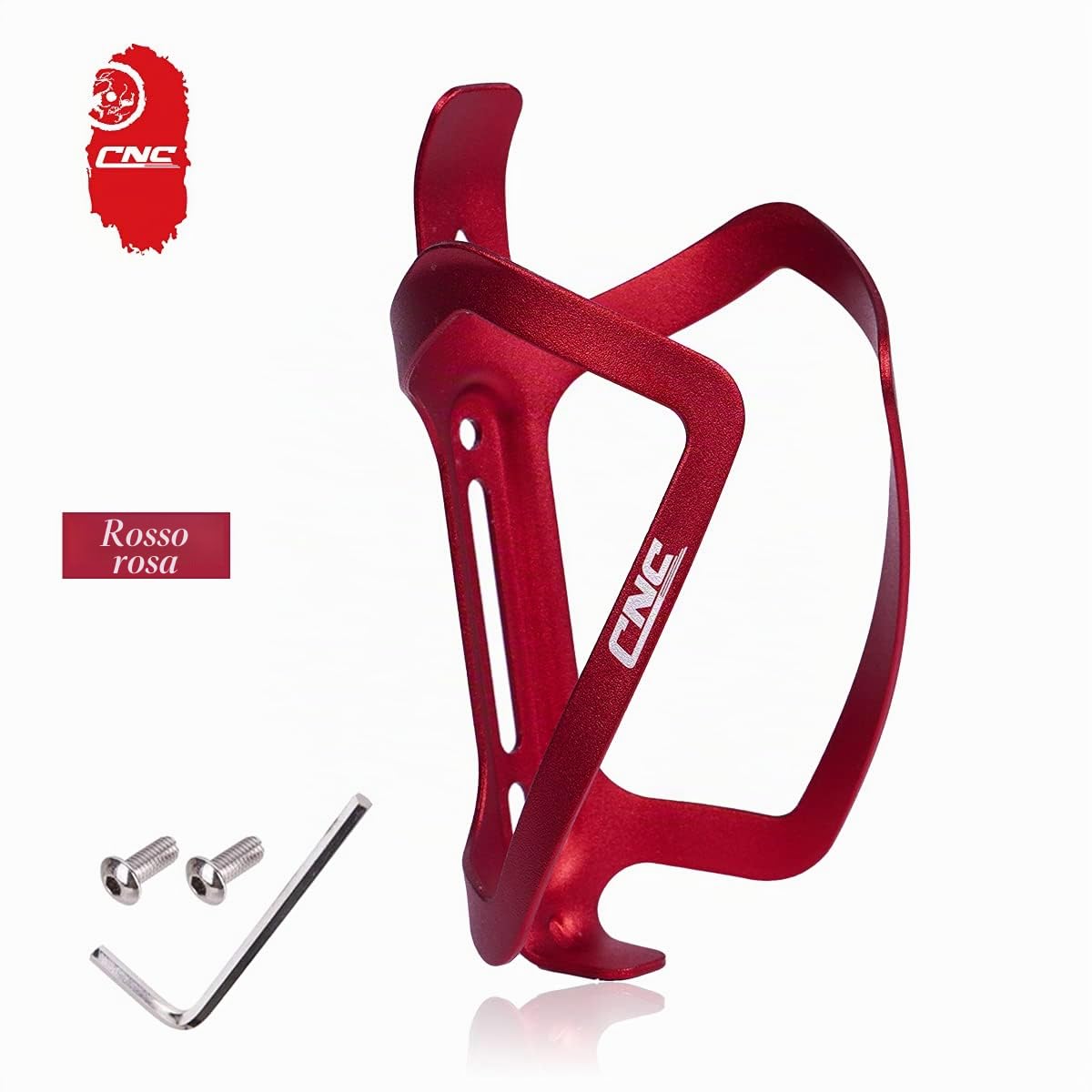 CNC Portaborraccia，Portaborraccia Bici MTB，Alluminio Portaborraccia per Bicicletta，2 PCS，Rosso