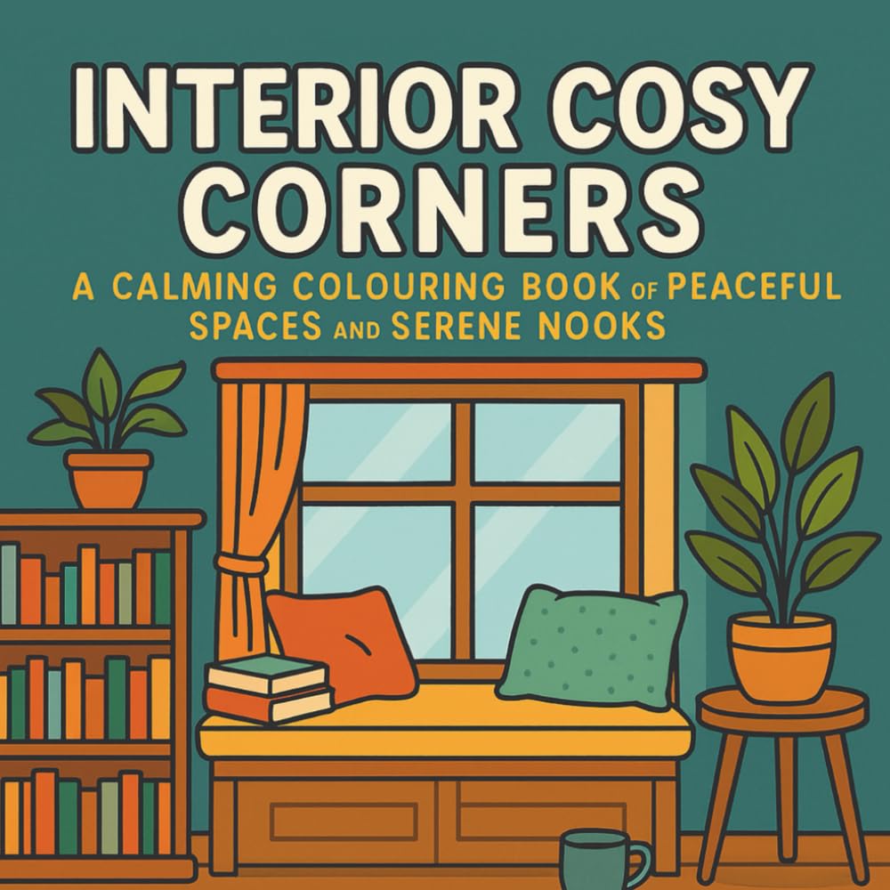 Interior Cosy Corners: A Calming Colouring Book of Peaceful Spaces and Serene Nooks for Mindful Moments