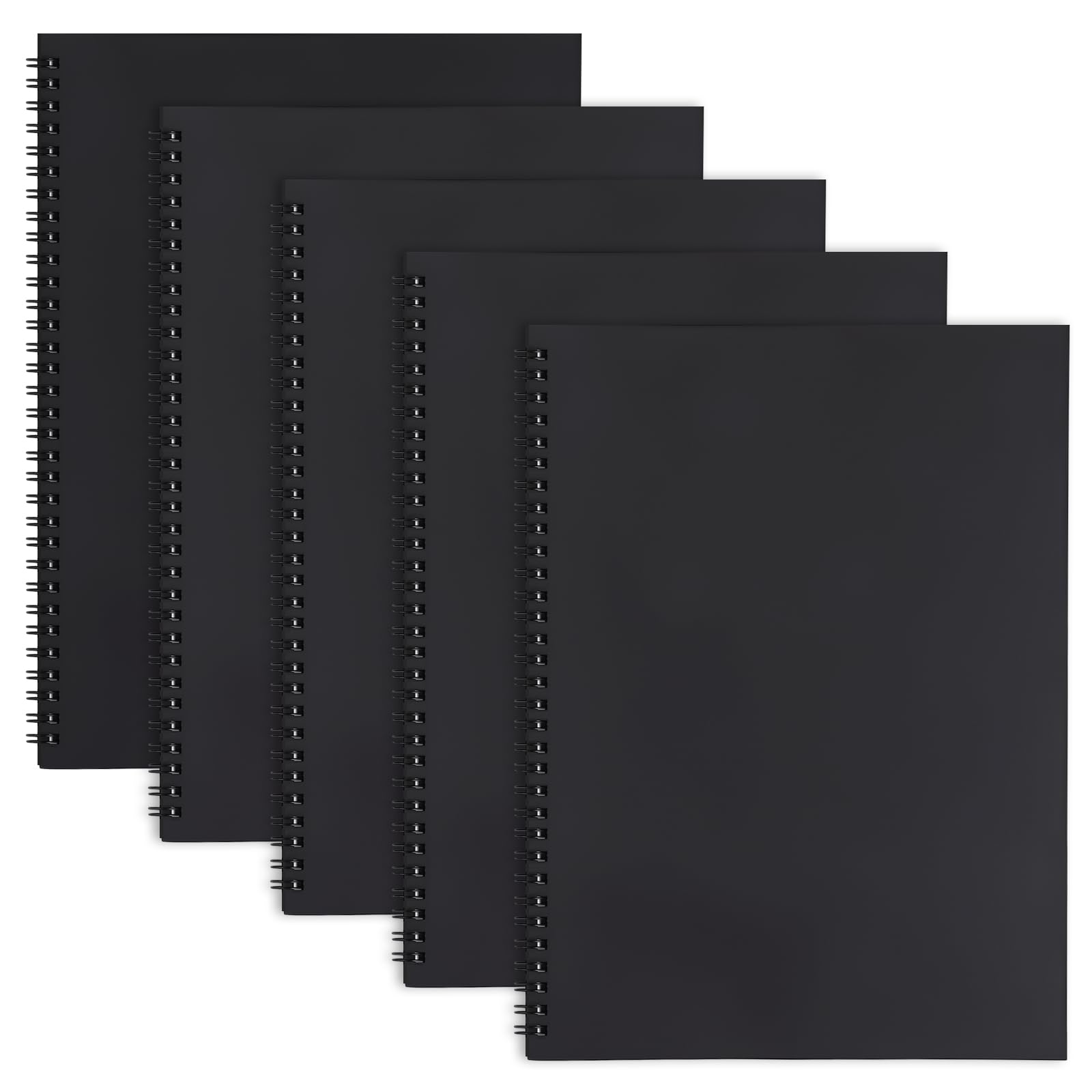 Yafe A4 Spiral Notebooks 5 Pack, 120 Pages, Lined, Kraft Cover