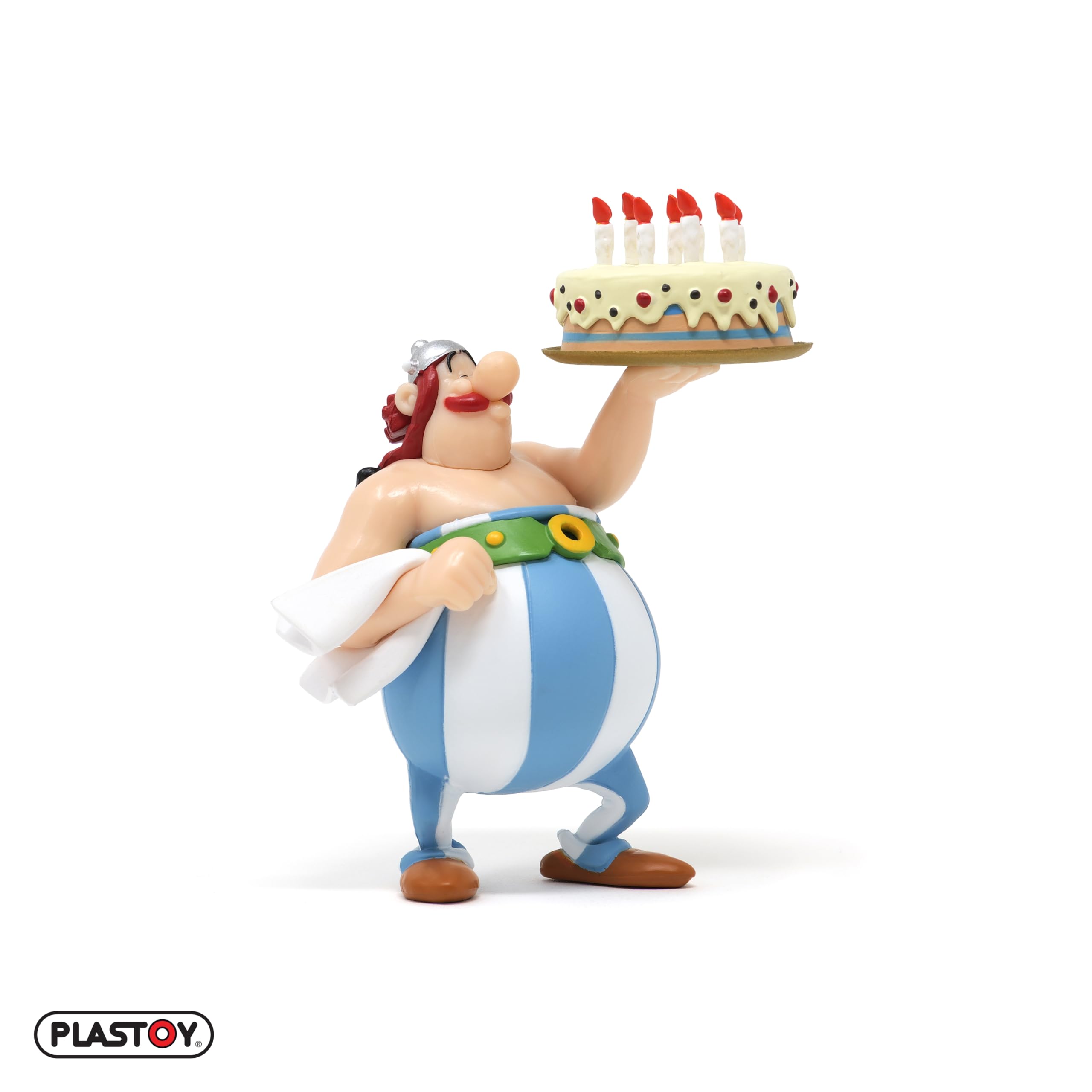 Plastoy Astérix Figurine Obélix joyeux anniversaire - PVC - 10 cm
