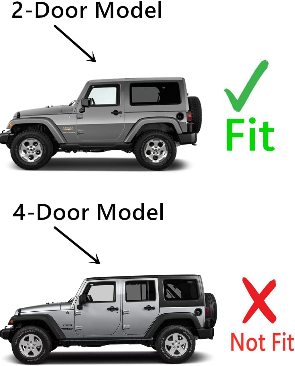 Driver Left Side Quarter Window Quarter Glass Compatible with Jeep Wrangler 2011-2017 / Wrangler JK 2018 2-Door Utility Models