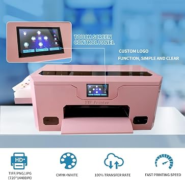 A3 XP600 DTF Printer Doubled Printing Speed Compared to L1800 and L805, Higher Resolution 720*1440dpi, Built-in Automatic Cleaning and White Circulation (Printer + XP600 Single Printhead, Blue)