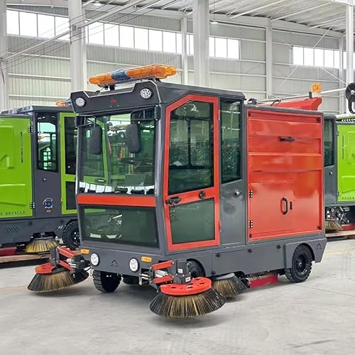 Electric Road Sweeper Cleaning Machine with Water Spray Dust Suppression and Strong Vacuum System for Urban Sanitation, Factories and Commercial Areas