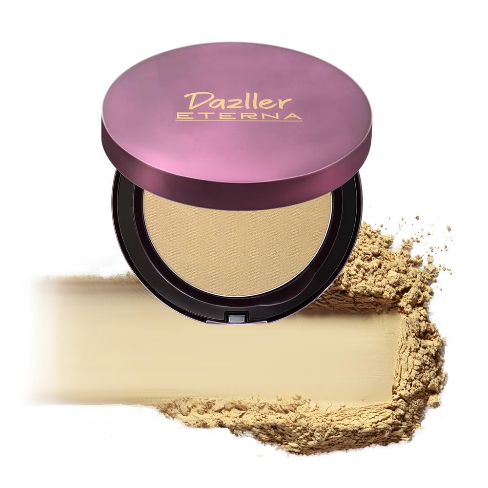 Dazller Eterna Sheer Glow Compact Powder, Honey SC32, Oil Control, SPF PA++, Matte, Up to 8-hrs Stay, Zero Caking