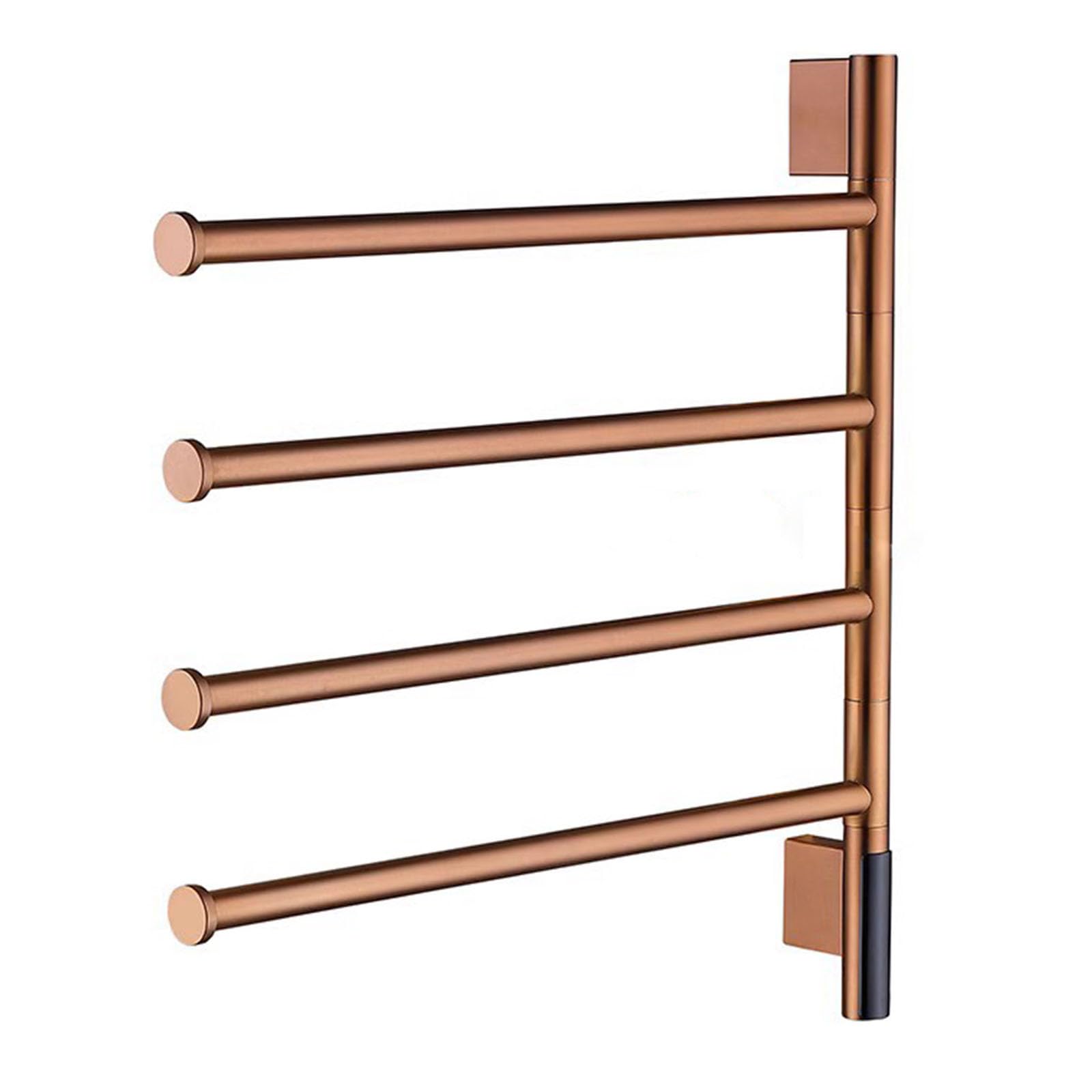 Porte-Serviettes Électrique 180 ° Pivotant, Sèche-Serviettes Électrique Mural De Salle de Bain, Chauffe-Serviettes électrique avec Thermostatique À Chaleur und Minuteur,Rose Gold