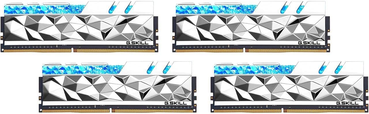 G.SKILL Trident Z Royal Elite Series DDR4 RAM (XMP) 64GB (4x16GB) 3600MT/s CL16-19-19-39 1.35V Intel AMD Desktop Computer Memory U-DIMM - Silver (F4-3600C16Q-64GTESC)