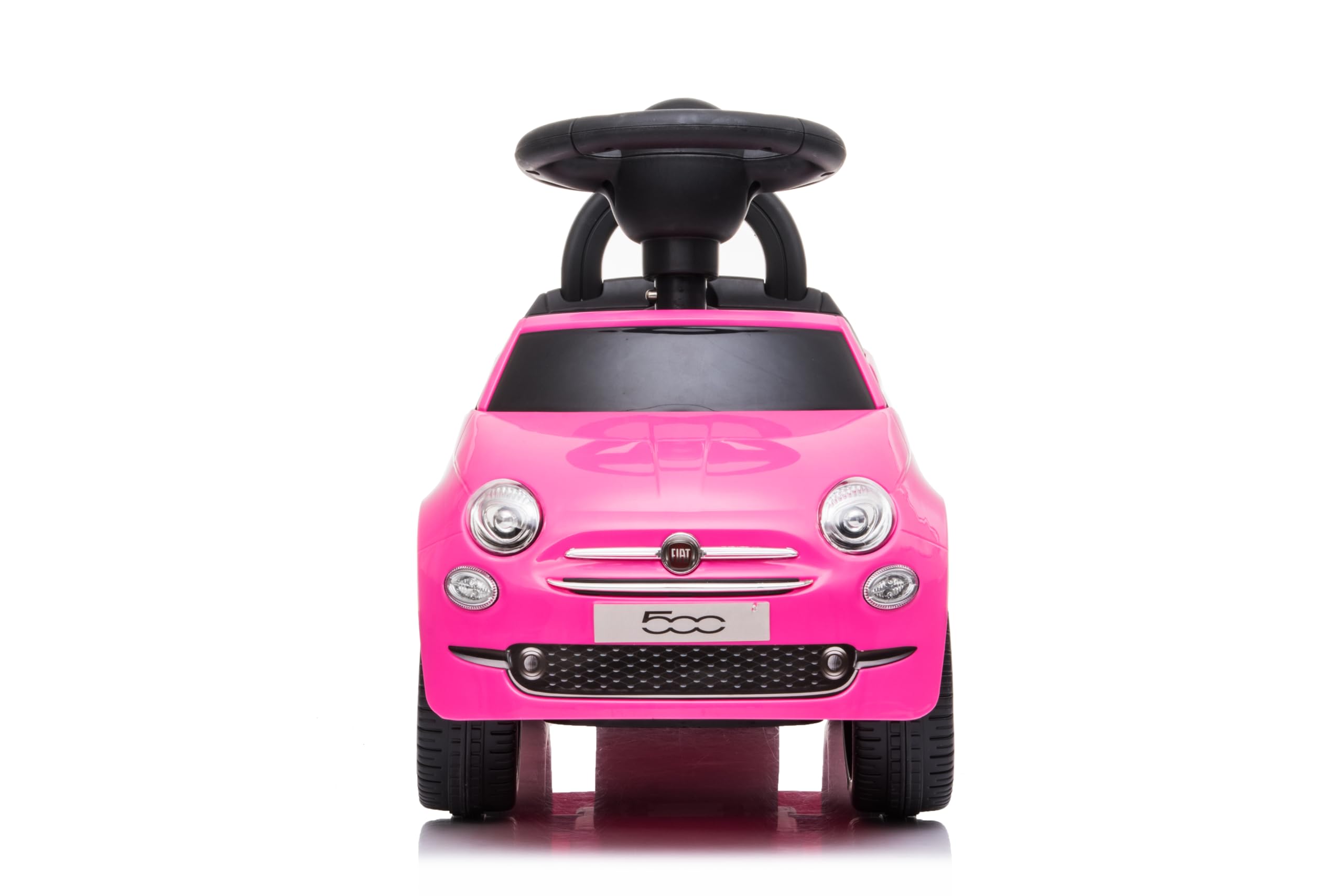 TOYSCAR Auto a Spinta Macchinina Fiat 500 Primi Passi Cavalcabile Per Bambini da 12 a 36 Mesi Con suoni e Sistema Antiribaltamento Vano Portaoggetti e Schienale per Imparare a Camminare (Rosa)