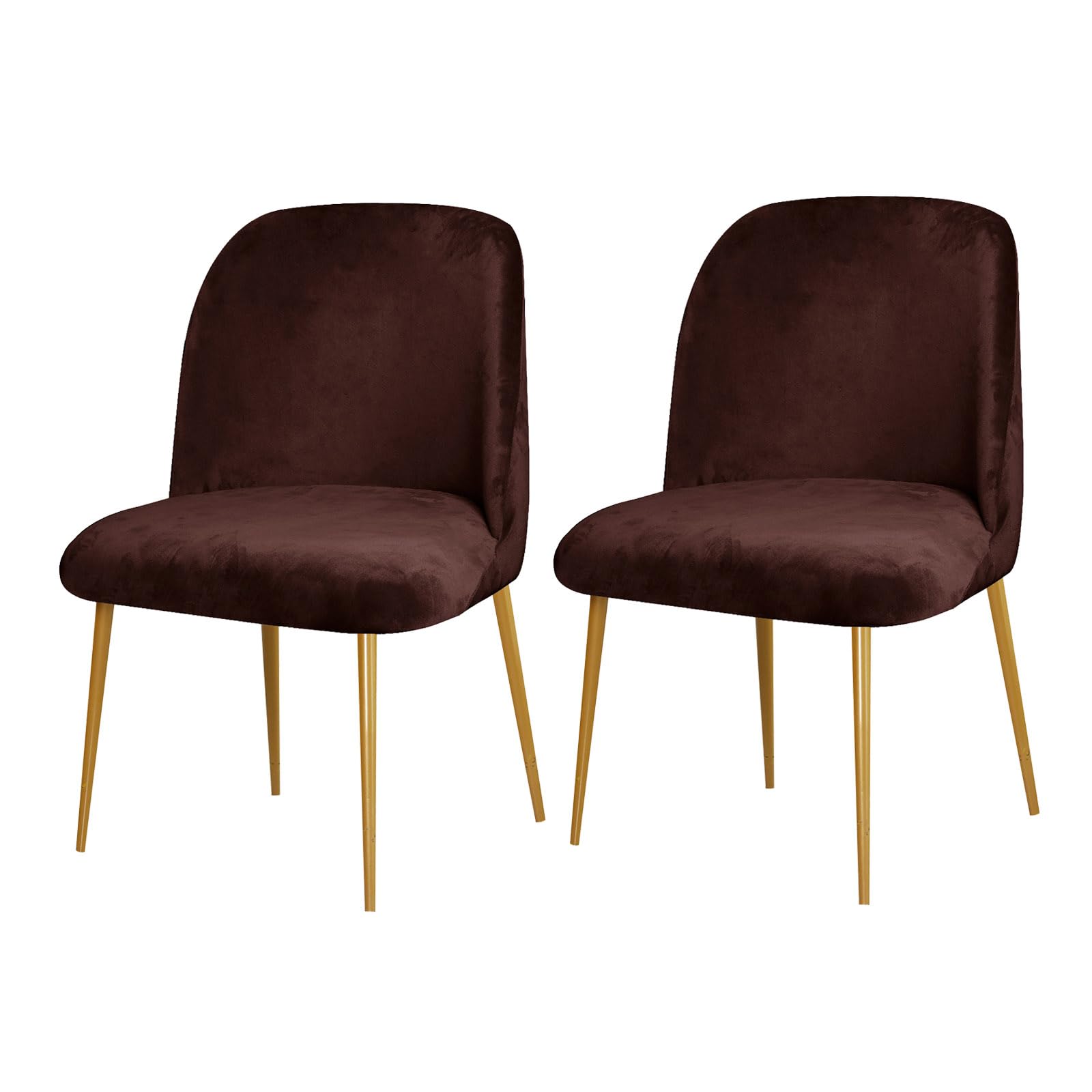 yampiyt Velvet Curved Chair Covers Dining Room Chairs Set of 1/2/4/6,Mid Century Modern Chair Covers, Semi Circle Back Chair Protector Seat Covers Slipcovers for Kitchen Living Room Set