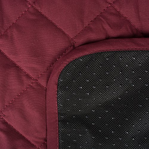 E-Living Store Pet Furniture Protector Non-Slip Water-Resistant Cover For Dogs And Cats With 3-Sided Bolster Soft Fabric - Large, Cranberry #TOP2