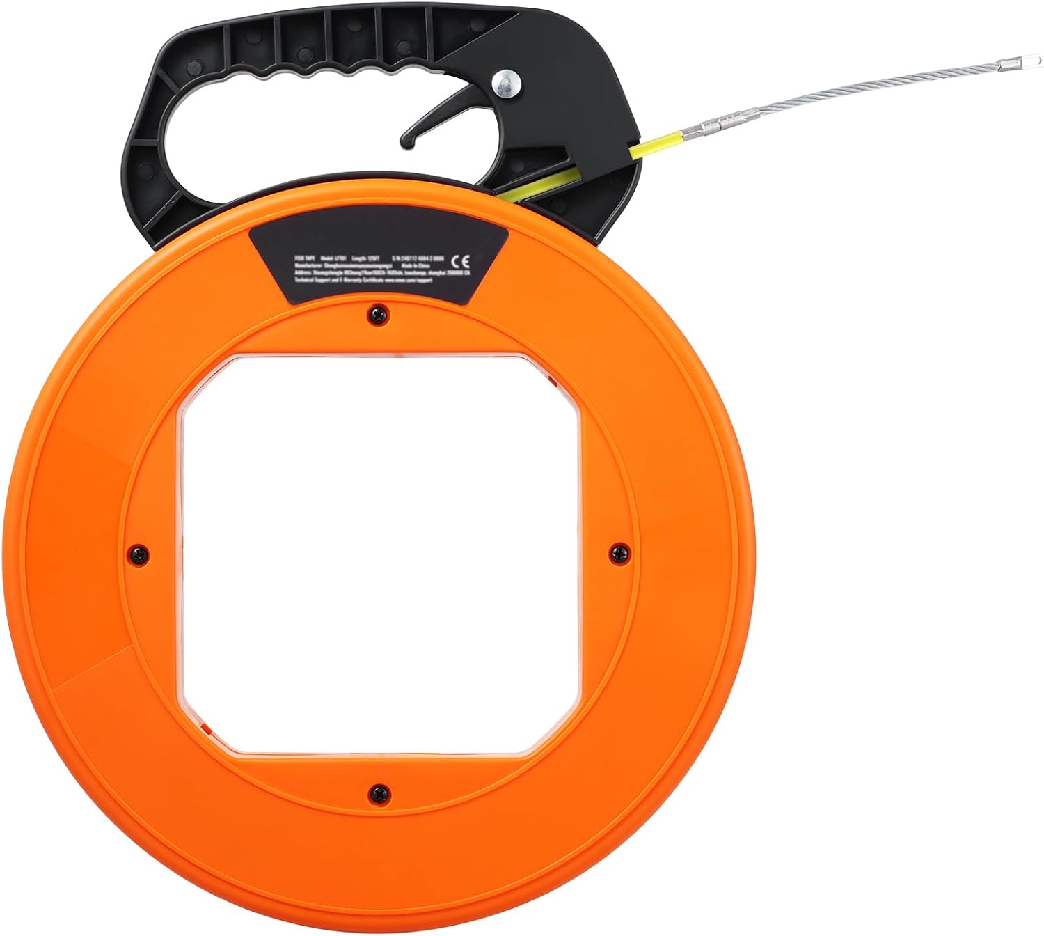 Happybuy Fish Tape - 200 ft Long, 3/16 - inch Thick Fiberglass Wire Puller. Boasts an Optimized Housing & Handle. A User - friendly Cable Puller Tool, Ideal for Wall and Electrical Conduit Wiring