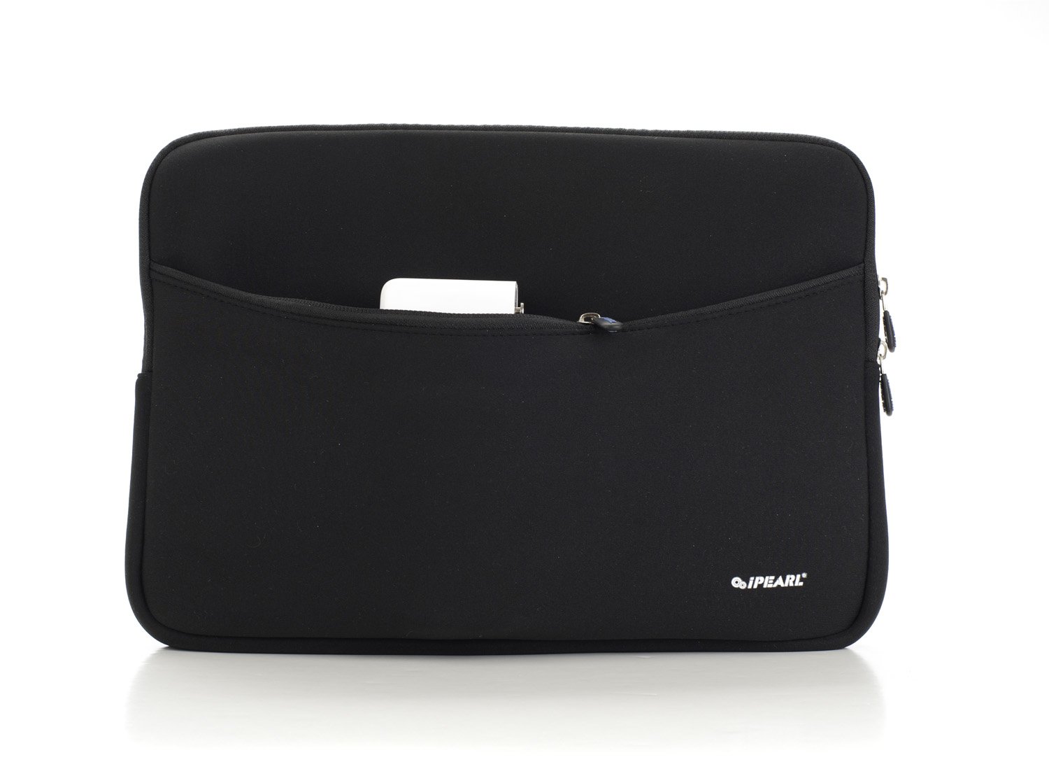 13-inch Soft Neoprene Sleeve Case for MacBook & UltraBook laptop (built-in external pocket) - BLACK