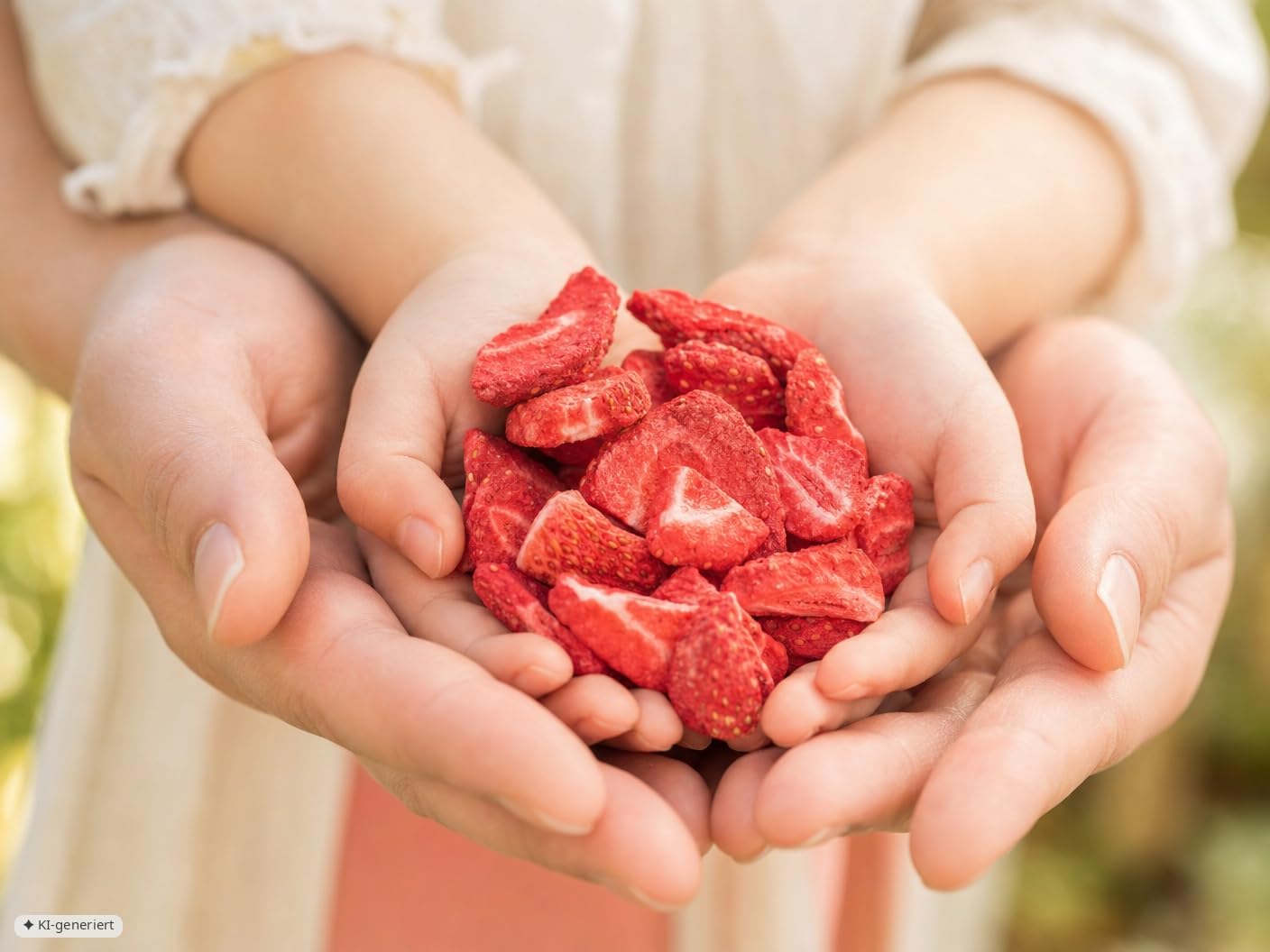 EWL Naturprodukte ERDBEEREN GEFRIERGETROCKNET 300g-leckere, schonend gefriergetrocknete Erdbeeren in Scheiben, frei von Zusatzstoffen -Deutsche Abfüllung- getrocknete Erdbeeren getrocknete Früchte