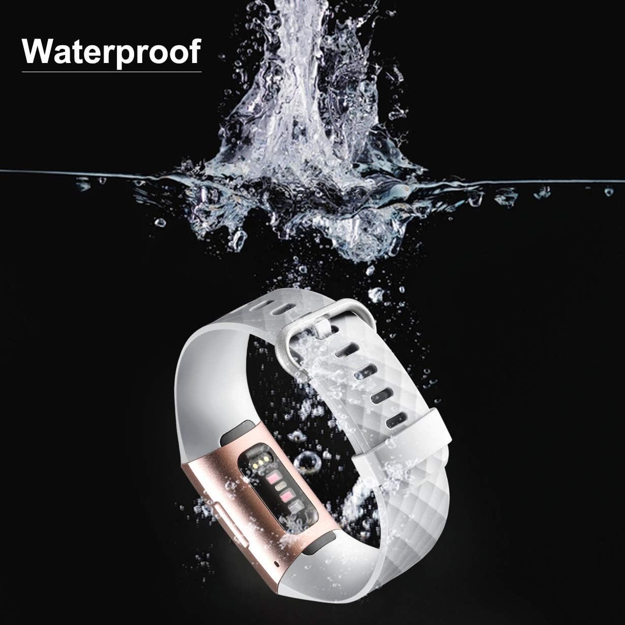 Nofeda 6 Pack Bands Compatible with Fitbit Charge 4 / Charge 3 / Charge 3 SE, Sports Waterproof Replacement Wristbands Straps Accessories for Women Men Small : Electronics