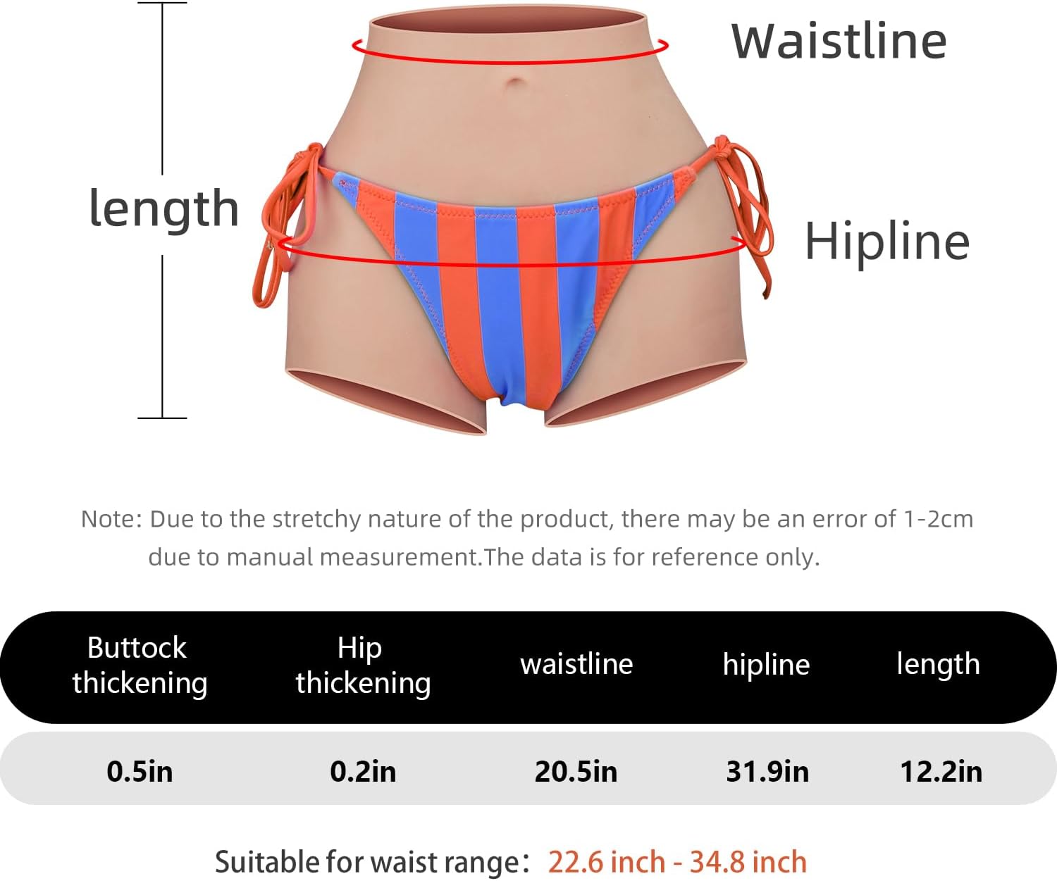 Dabron Silicone Hip Enhancer,Silicone Butt Pads and Butt Shapewear,Perfect for Cosplayers and Drag Queens