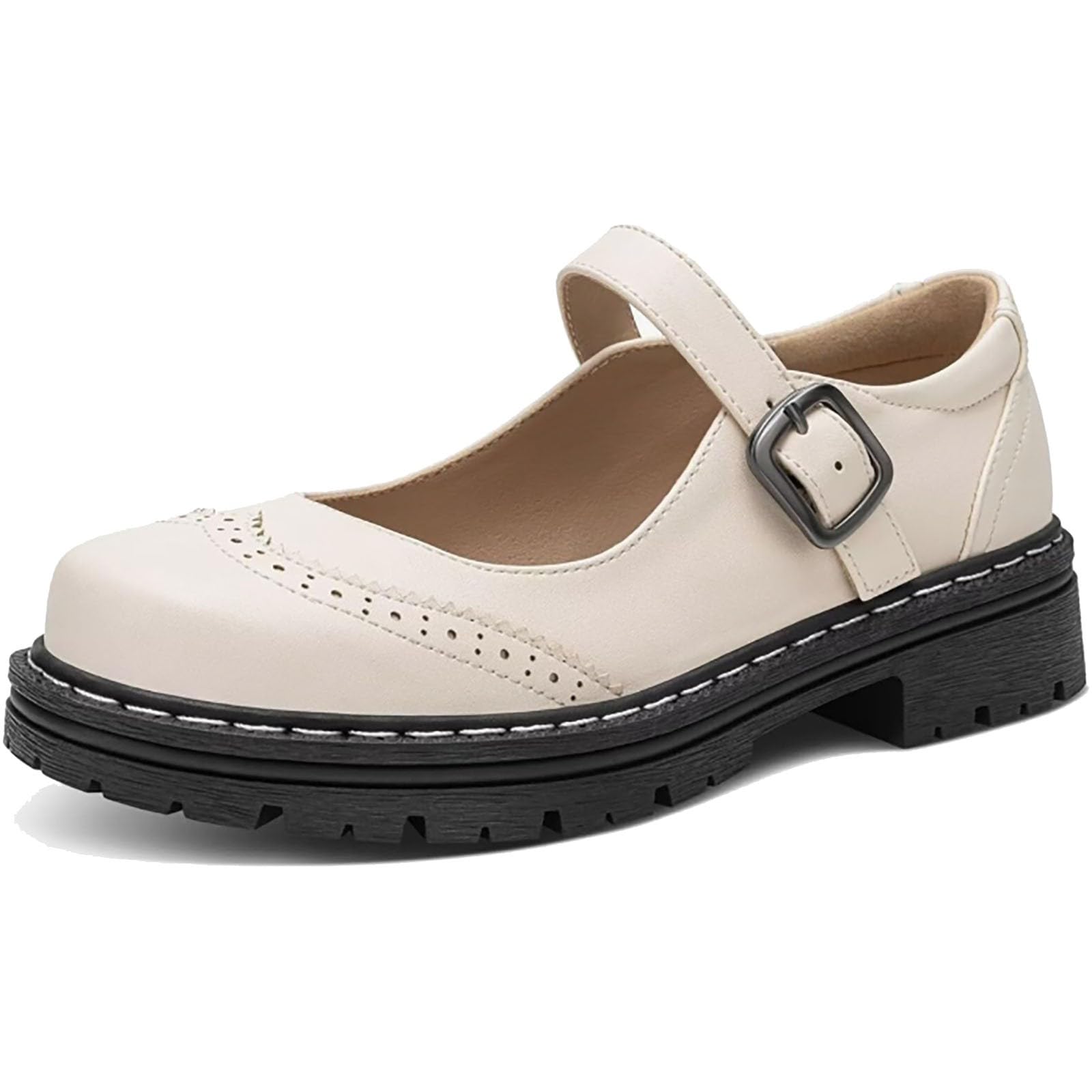 Generisch Scarpe da ginnastica da donna, taglio basso, con suola spessa e abbottonatura, eleganti, per il tempo libero, per l'estate, leggere