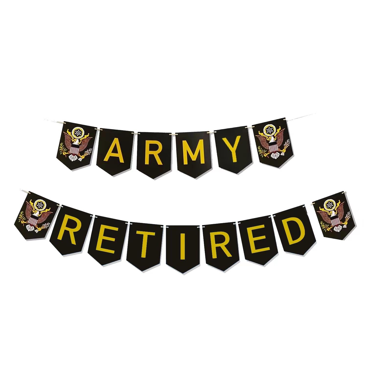 Photo 1 of Patriotic Military Army Retired Banner?US Army Ritirement Party Decoration Banner,Pre-strung