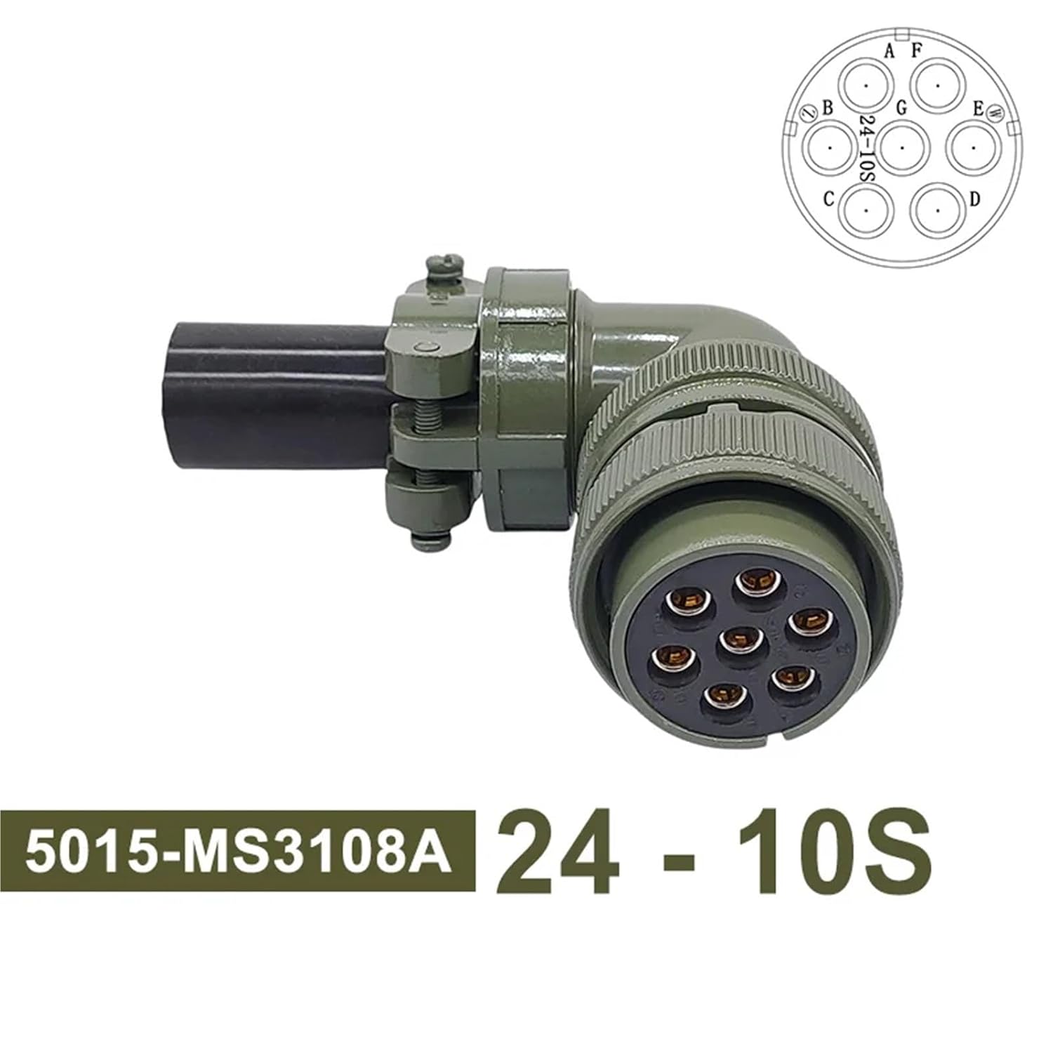 Military Connector 5015 MIL-C 24-5 24-10 24-11 Circular Connectors MS3102A MS3106A MS3108A 1Pcs(Plug 3108 24-10S)