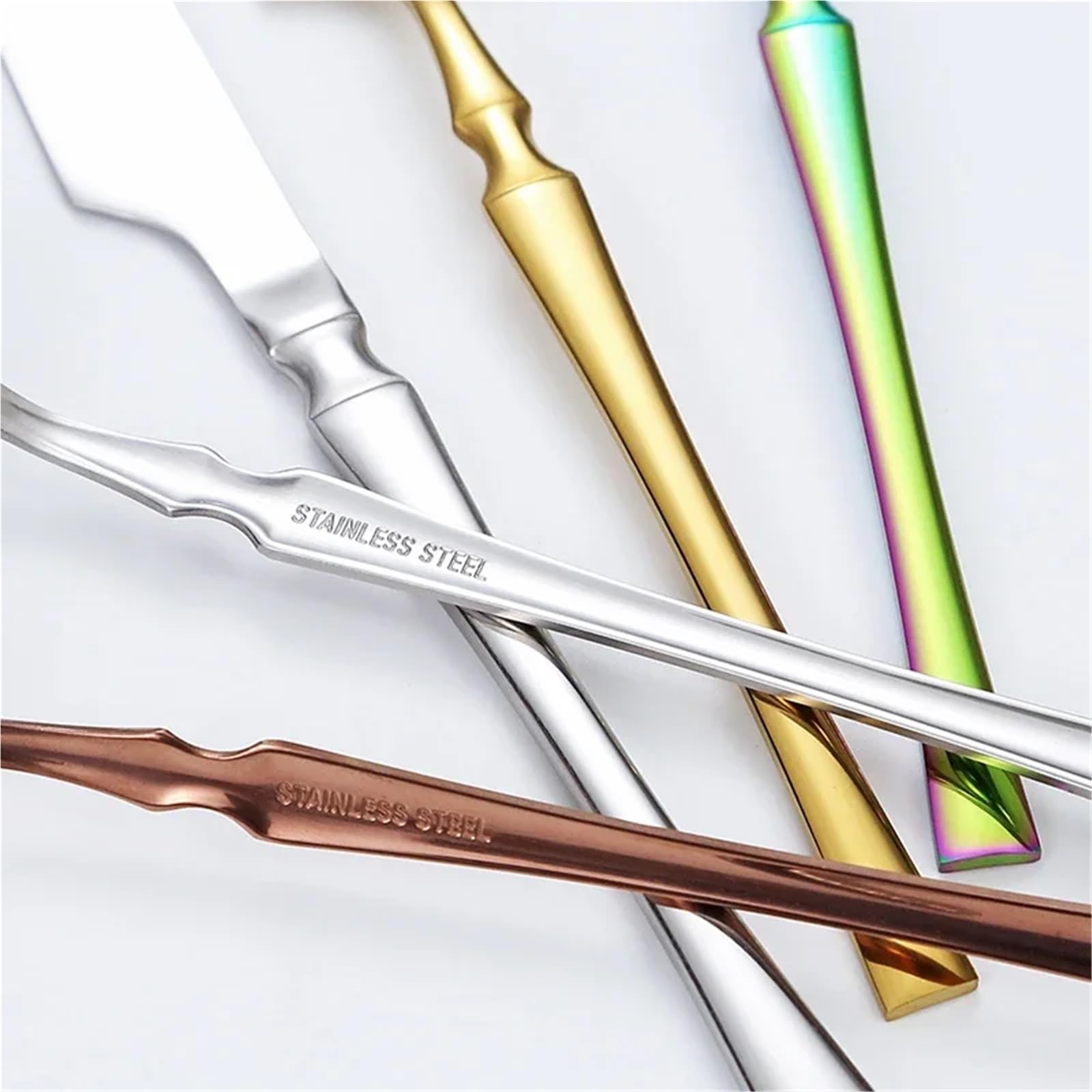 Besteckset 16-teiliges Goldbesteck-Set, Gabeln, Messer, Löffel, Geschirr, spülmaschinenfest, Edelstahl, Geschirr, Besteck(Rose Gold)
