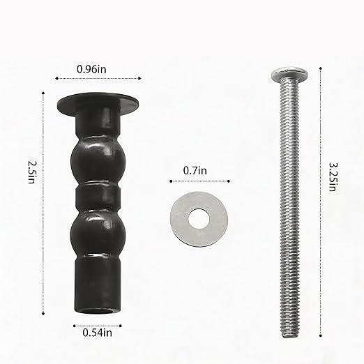 Kit de 2 tornillos para asiento de sanitario miniatura 2
