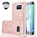 Galaxy S6 Edge Plus Glitter Case with 3D PTE Screen Protector [2 Pack], LeYi Girls Women Heavy Duty Scratch-Proof Protective Phone Case for Samsung Galaxy S6 Edge Plus + TP Rose Gold