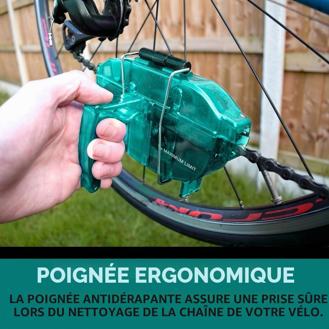 VeloChampion Fahrrad-Kettenreinigungsset – Kette Reinigungswerkzeug, 1L biologisch abbaubarer Antriebsreiniger & 200 ml Allwetter-Kettenöl