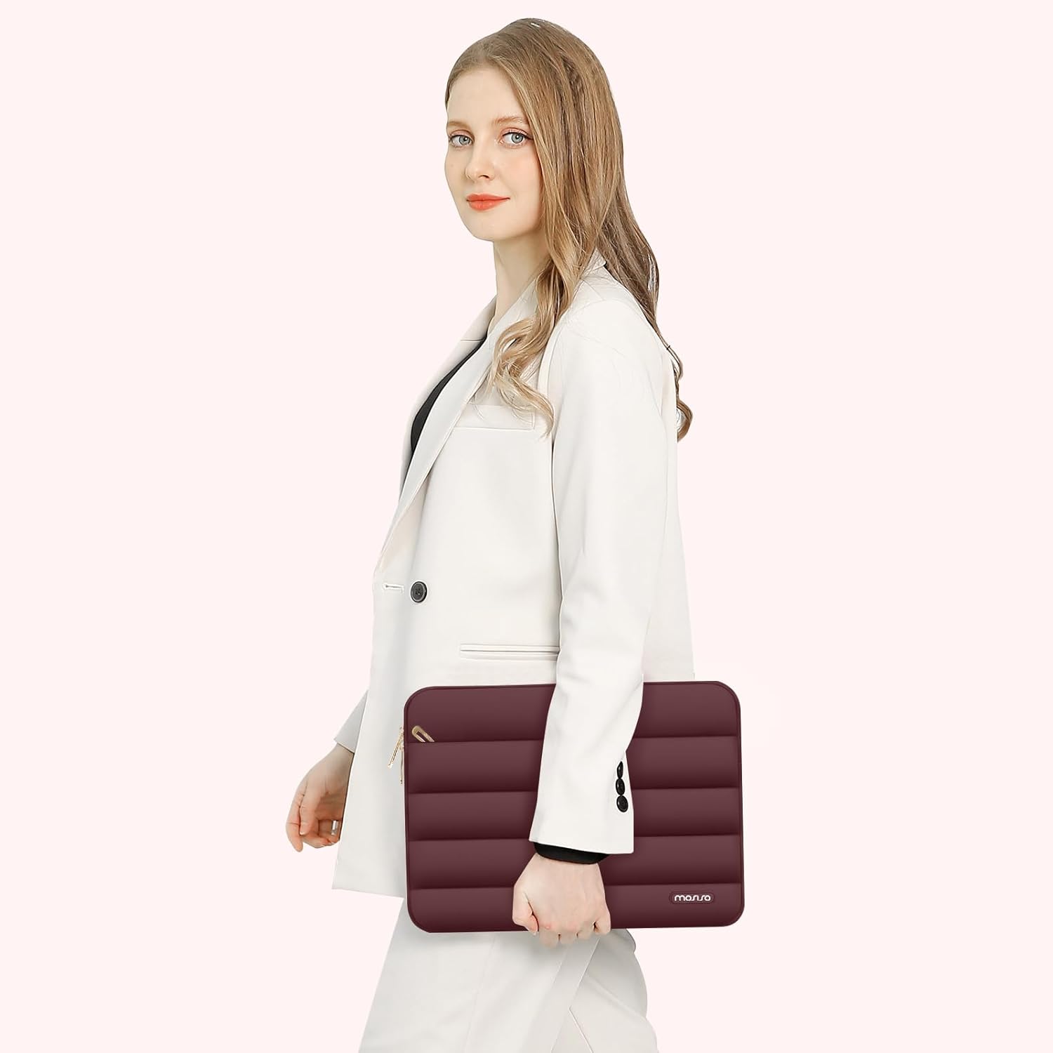 MOSISO Compatible with MacBook Air 13 inch Case 2024 2023 2022 M3 A3113 M2 A2681, Plastic Hard Case&Keyboard Cover&Screen Film&Type C Adapter for MacBook Air 13.6 inch Case&Bag, Burgundy&Wine Red
