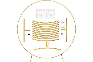 YALLOVE Round Gold Hula Hoop Arch Kit: Perfect for Grand Celebrations
