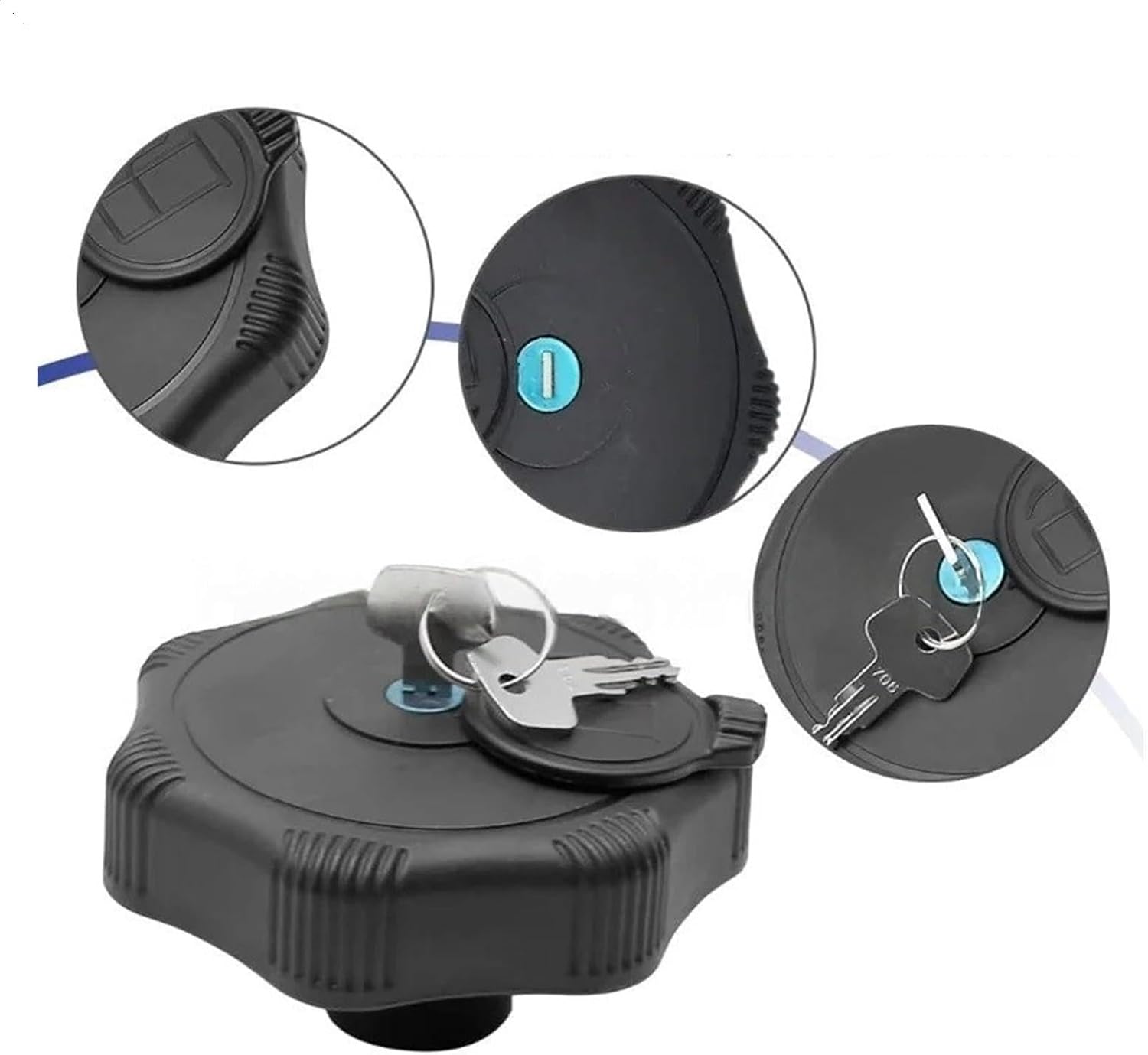 Fuel Tank Cap With 2 Keys Replacement R5511-51120 Compatible For Kubota K/KX Series Excavators SVL Series Track Loaders Wheel Loaders R630