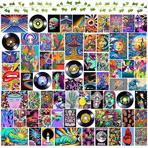 DMHG 100 pcs Hippie Trippy Drippy Aesthetic Pictures