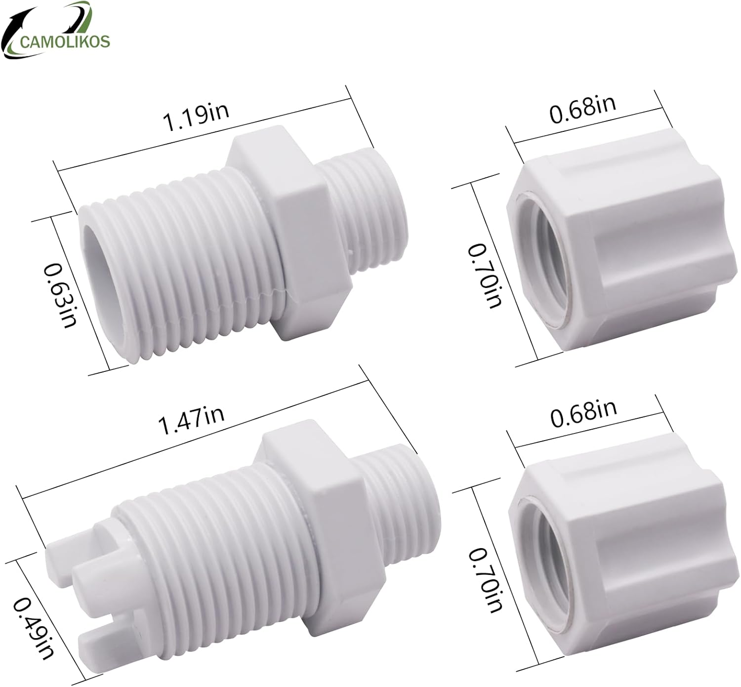 CL220 CLX220EA Chlorinator Check Valve Compression Nut Inlet Fitting Kit for Feeder 1/4" Replace Nut