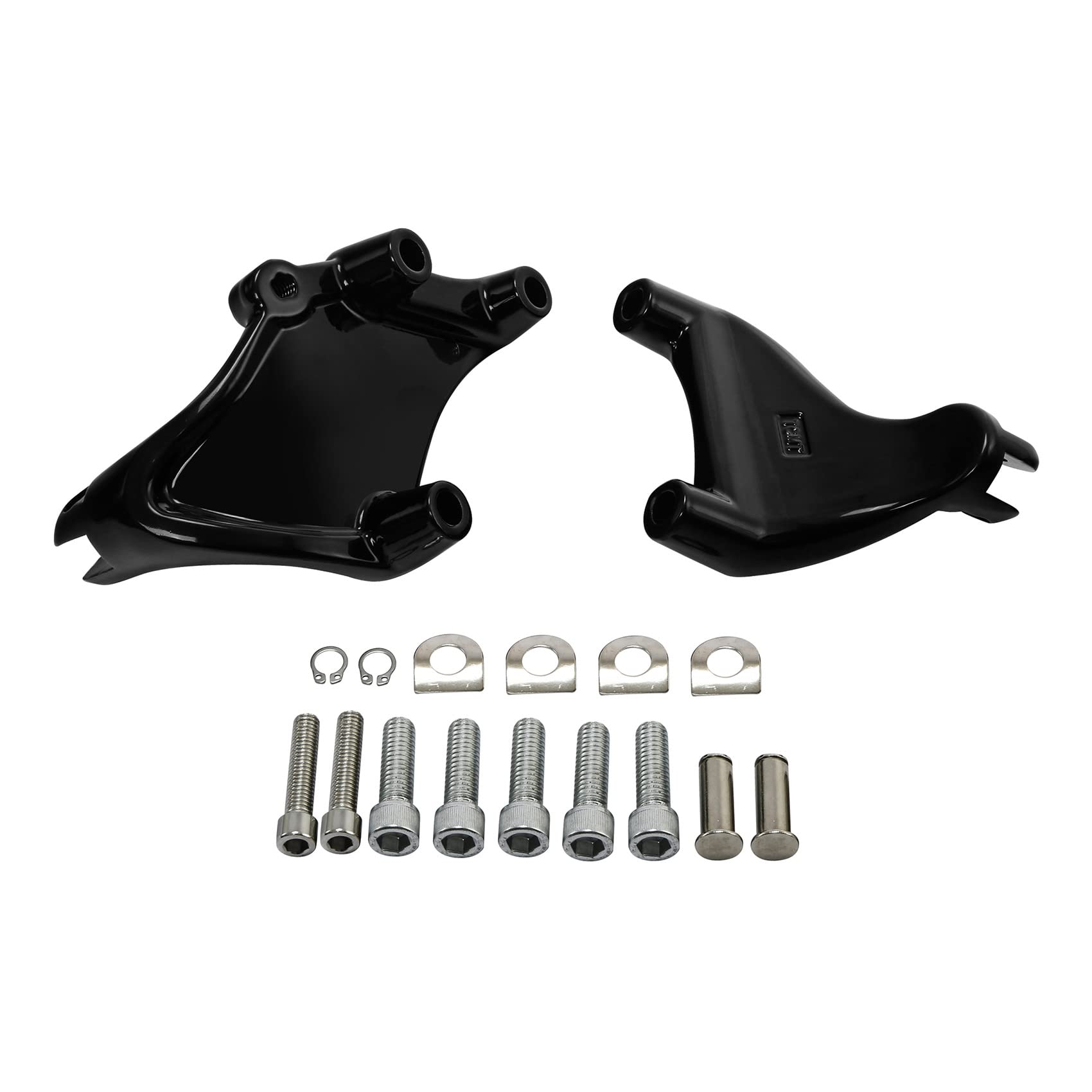 Passenger Foot Peg Mounts For Harley Sportster Iron 883 Forty Eight 2014-2022 - Black Aluminum