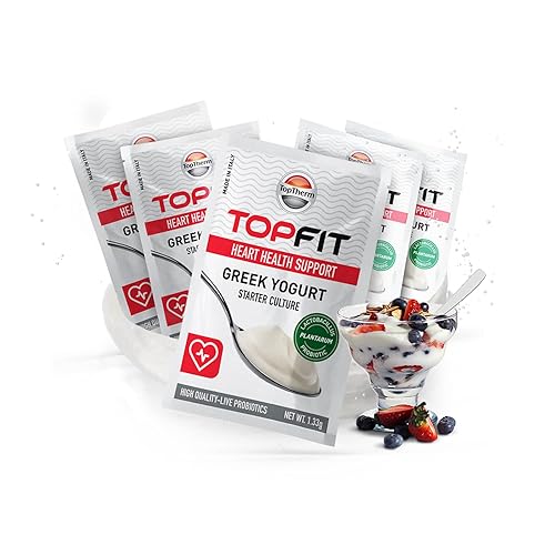 TopTherm Yogurt Starter Apoyo probiótico para la salud del corazón Yogur casero liso o griego Yogur sin lácteos Sin OMG Sin azúcar añadida