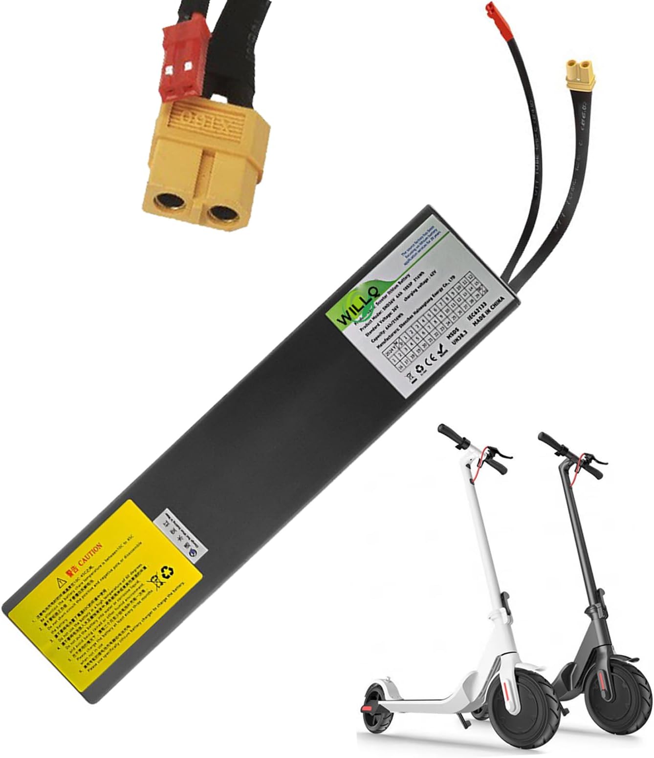 36 Volts Lithium-Ion Battery 36V 6Ah 7.5Ah 7.8Ah 8.7Ah 9.6Ah Rechargeable Built-in Scooter Batteries for 0-345Wh Folding Electric Scooter Motor,36v7.5ah