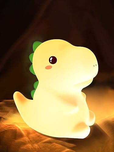 Miniatura 10 de Linda luz nocturna para niños, lámpara de noche para dormitorio, bebé, portátil, batería de silicona portátil, luz nocturna LED, para guardería