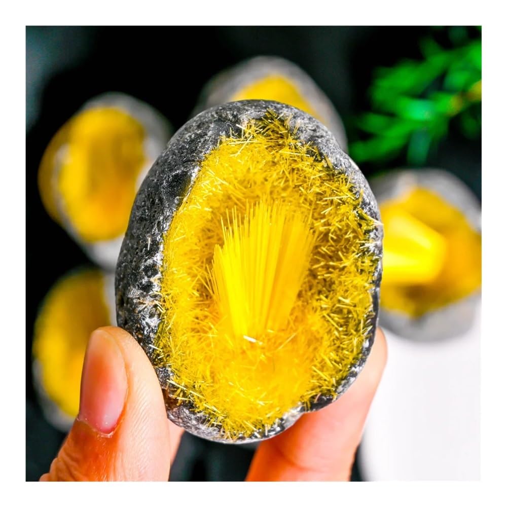 AARTERZZA 100-150g 1pc of Yellow geode Eggs