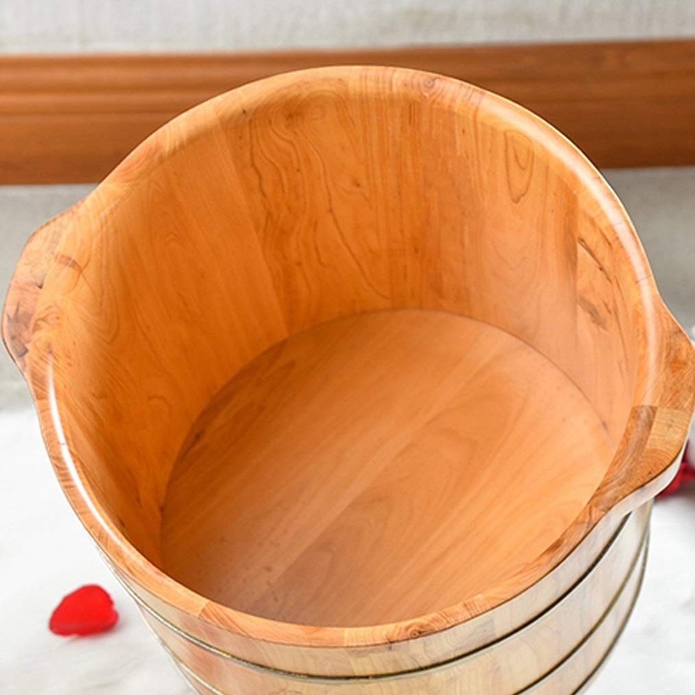 Barile per Piedi,Secchio da Bagno in Legno per Massaggio,Fatto a Mano,Pediluvi Superficie Liscia,Accessori per Il Bagno Anniversario Comfortable Anniversary