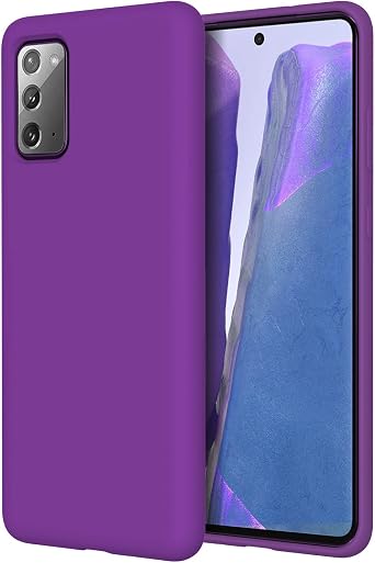 Galaxy Note 20 Case, Dual Layer Hard PC & Soft Silicone Rubber Bumper Slim Fit Protective Phone Case for Samsung Galaxy Note 20 5G, Purple