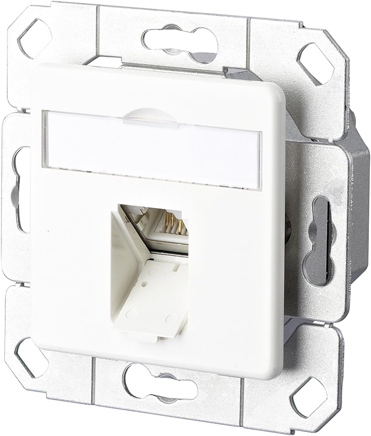 Електрична розетка METZ CONNECT 130C371102-I RJ-45 білого кольору