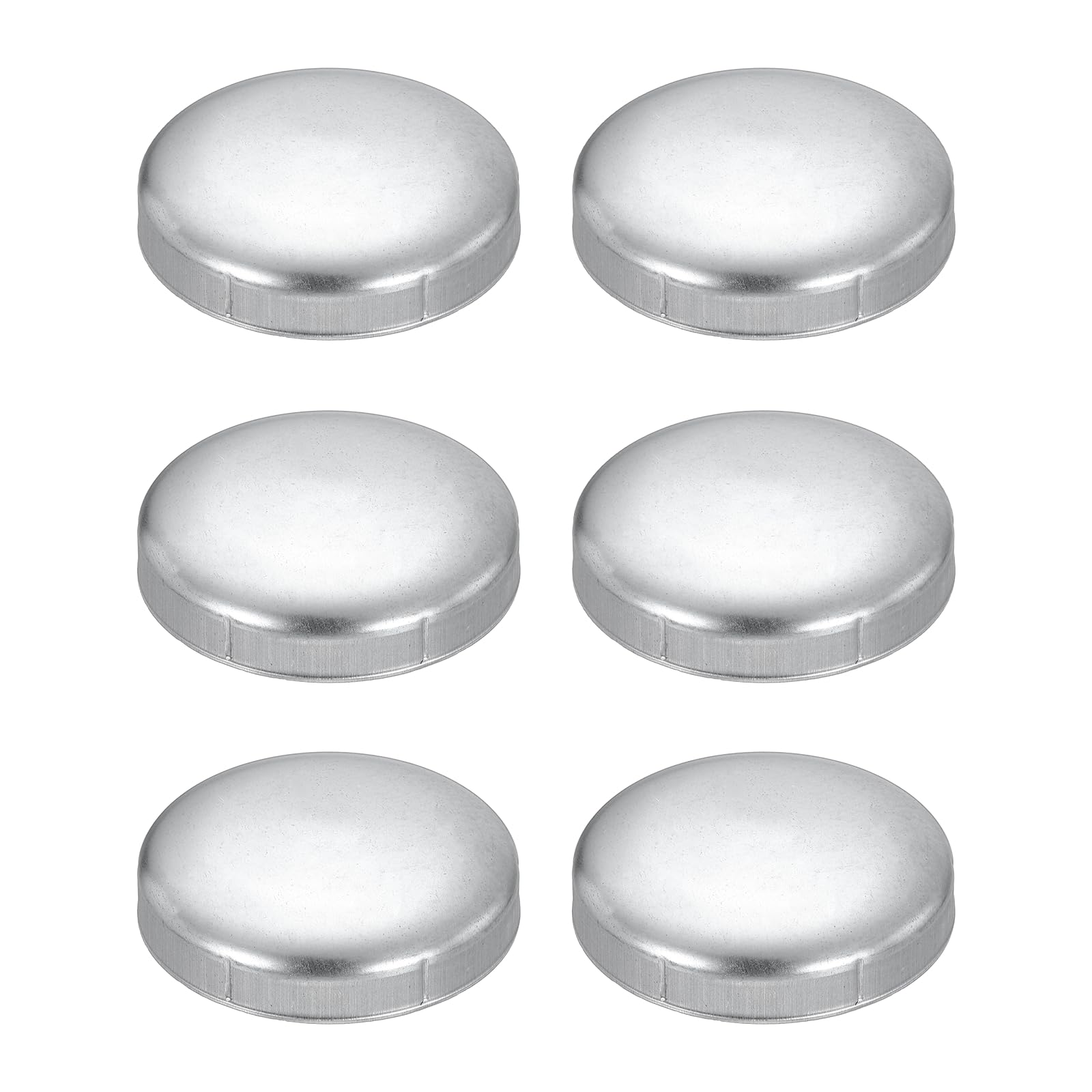 sourcing map 6Pcs 114 mm Chain Link Fence Post Cap, Low-Dome External Post Cap Galvanized Round Fence Post End Caps Fit 114 mm OD Metal Pipe for Chain Link Garden Farm Backyard