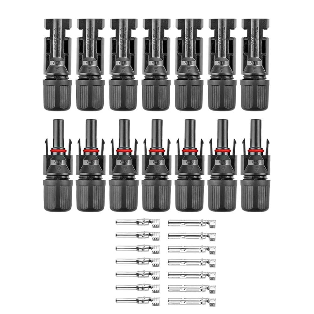 ABONIX Solar MC4 Connectors for Solar Panel Cable, 7 Male/Female Pairs – Reliable, Waterproof & Easy-Install Connector Kit for Secure PV System Wiring-picture-27