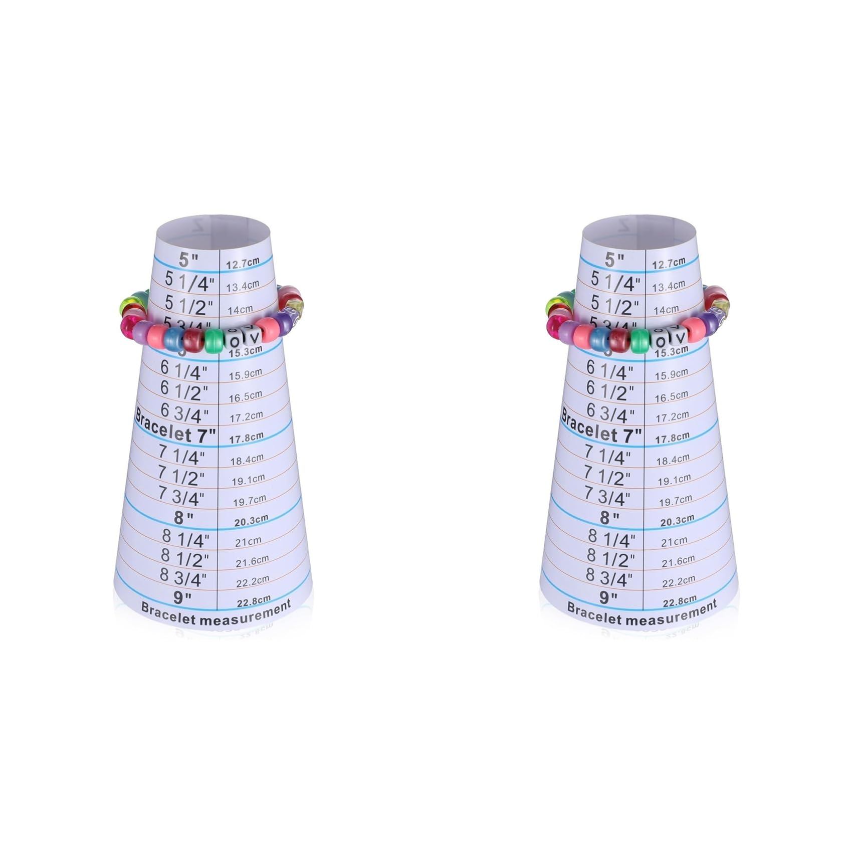 Kueohse 4 Pcs Bracelet Mandrel and Bracelets Sizer Measuring Tool Bracelet Sizers Wrist Size Measure Tool for Jewelry Necklace