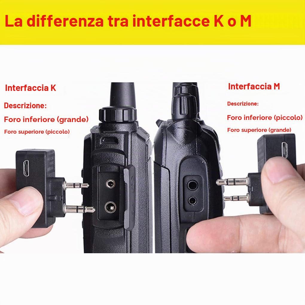 Sostituzione Walkie Talkie Wireless Headset Auricolari Bluetooth Radio bidirezionale Cuffie Auricolare per Baofeng 888s UV5R