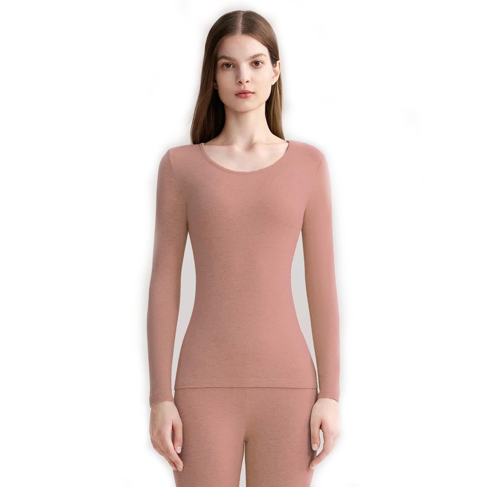 Intimo Termico Cappotto Autunnale in Fibra di bambù E Abito Lungo per Uomo Donna, Girocollo Stile Sottile-Grigio Ferro (Stile Maschile)-3XL (140-160 Libbre)