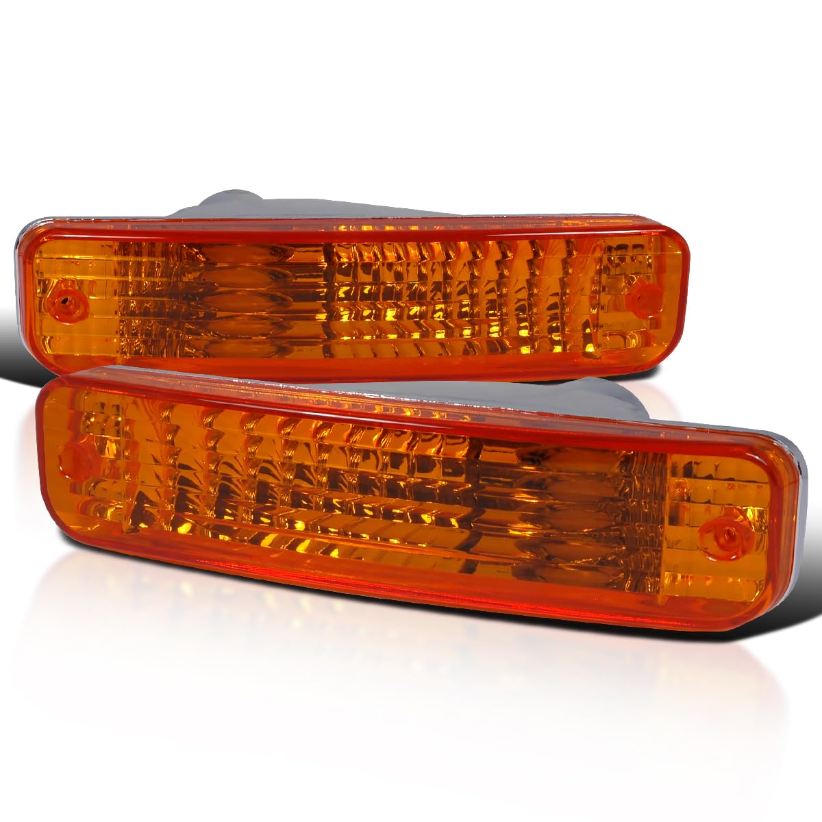 Spec-D Tuning Amber Lens Bumper Lights Compatible with 1990-1991 Acura Integra Rs Ls Gs L+R Pair Assembly