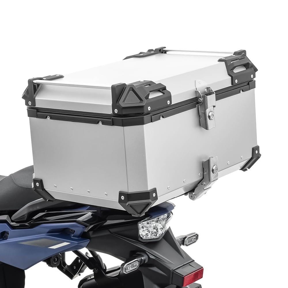 Top Case kompatibel mit BMW R 1250 GS/Adventure Aluminium Bagtecs XB65 Silber