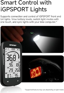 iGPSPORT BSC100MAX GPS Bike Computer, 3'' Screen Auto Start/Stop Custom Data 40H Waterproof Bicycle Computer Wireless