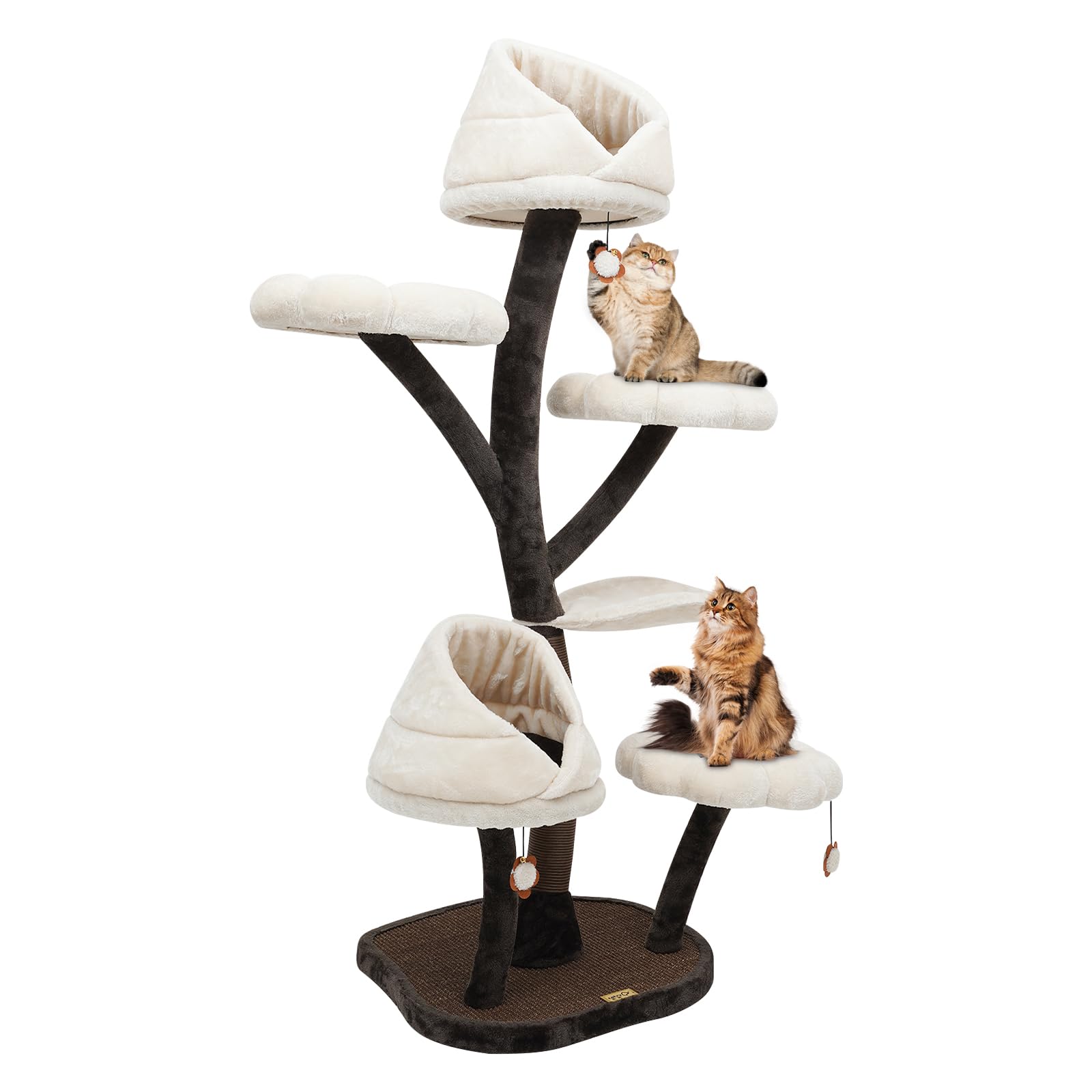 6-Tier Large Cat Tree – Multi-Level Cat Climbing Frame with Hammock, Scratching Posts & Cat Nests, 22LBS Load for Indoor Cats, Home & Pet Shops