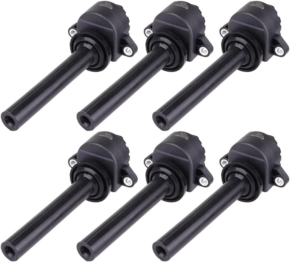 ECCPP ignition coil coils UF252 PACK OF 6,for Isuzu Trooper 3.5L 2000-2002,for Isuzu Rodeo 3.2L 2000-2004,for Isuzu Axiom 3.5L 2002-2004,for Honda Passport 3.2L 2000-2002 UF252 C1255 E866